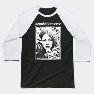 Connie Converse // Retro Fan Art Design Baseball T-Shirt